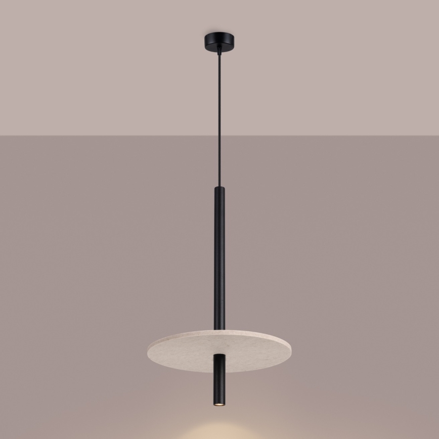 Lámpara colgante con cable FELTRO 1xG9/8W/230V negra/crema