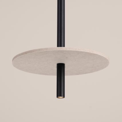 Lámpara colgante con cable FELTRO 1xG9/8W/230V negra/crema