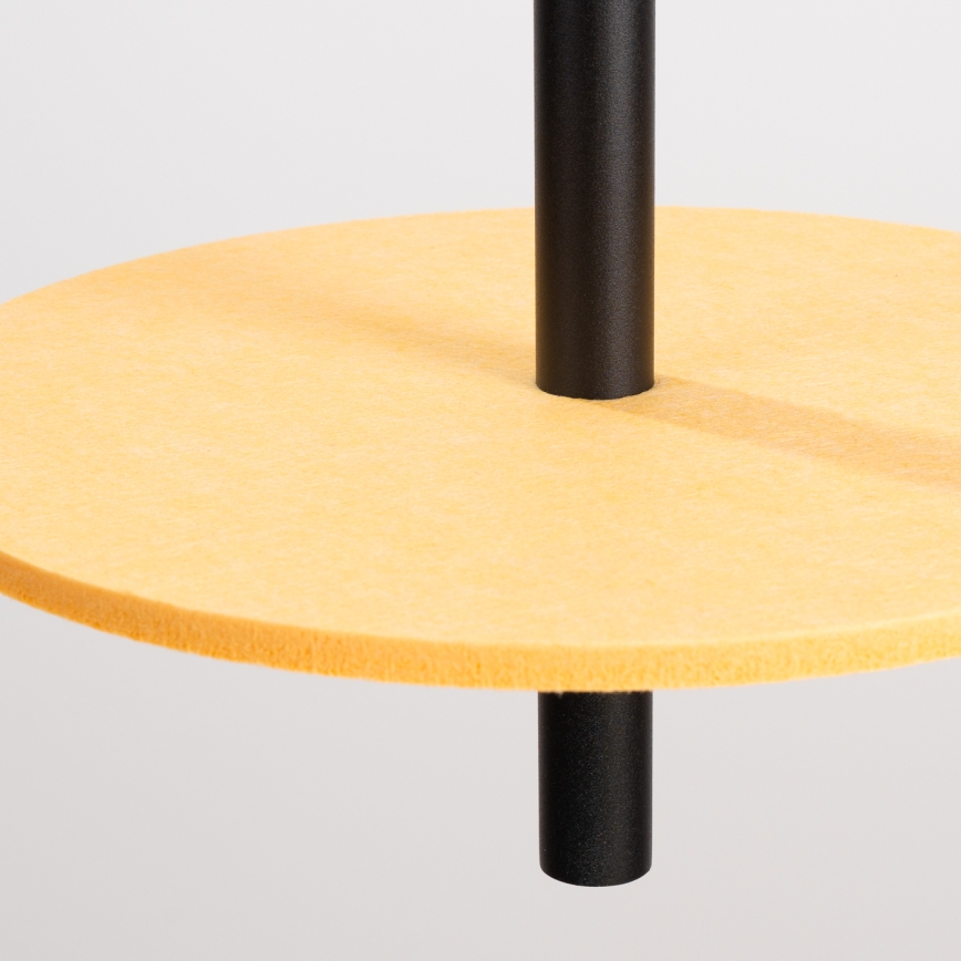 Lámpara colgante con cable FELTRO 1xG9/8W/230V negro/amarillo