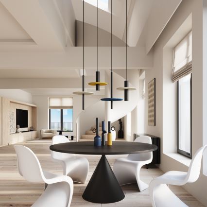 Lámpara colgante con cable FELTRO 1xG9/8W/230V negro/azul