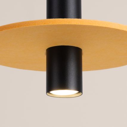 Lámpara colgante con cable PELTA 1xGU10/10W/230V negro/amarillo