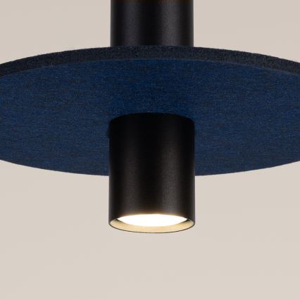 Lámpara colgante PELTA 1x GU10/10W/230V negro/azul