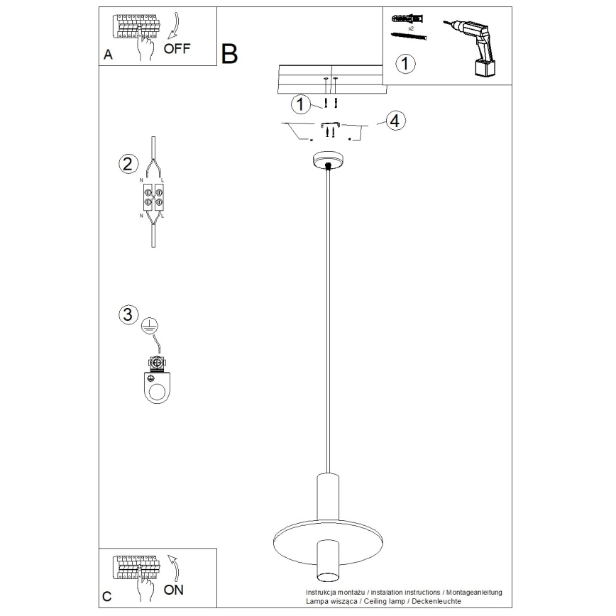 Lámpara colgante PELTA 1x GU10/10W/230V negro/azul