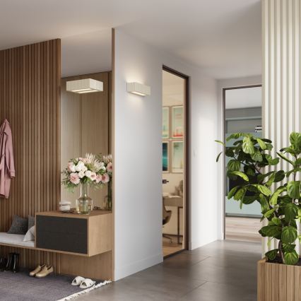 Aplique de pared RIGATA 1xE27/15W/230V cerámica/crema