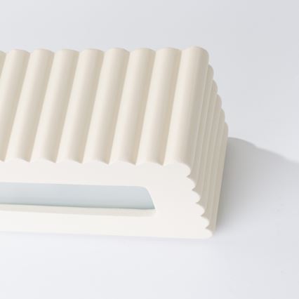 Aplique de pared RIGATA 1xE27/15W/230V cerámica/crema