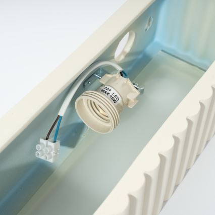 Aplique de pared RIGATA 1xE27/15W/230V cerámica/crema