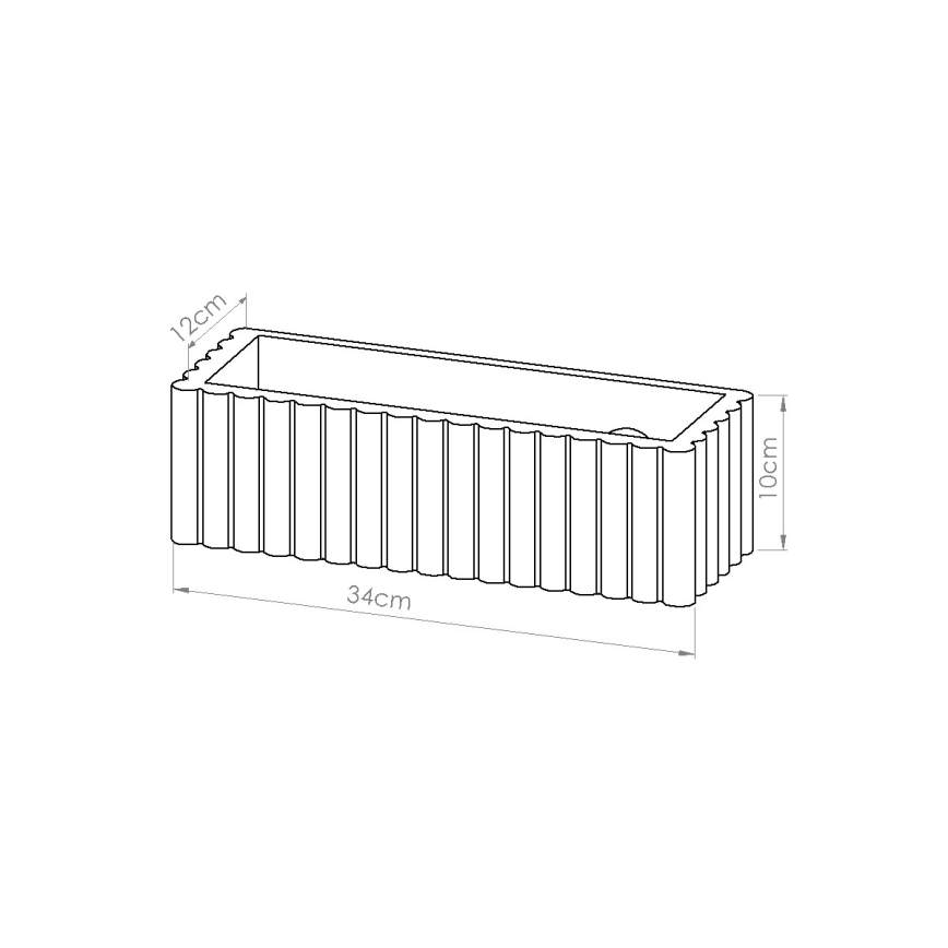 Aplique de pared RIGATA 1xE27/15W/230V cerámica/crema