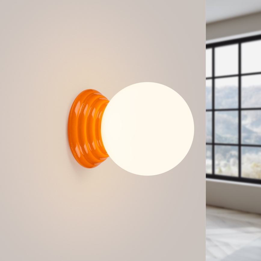 Aplique de pared para baño ZORI 1xG9/8W/230V IP44 naranja