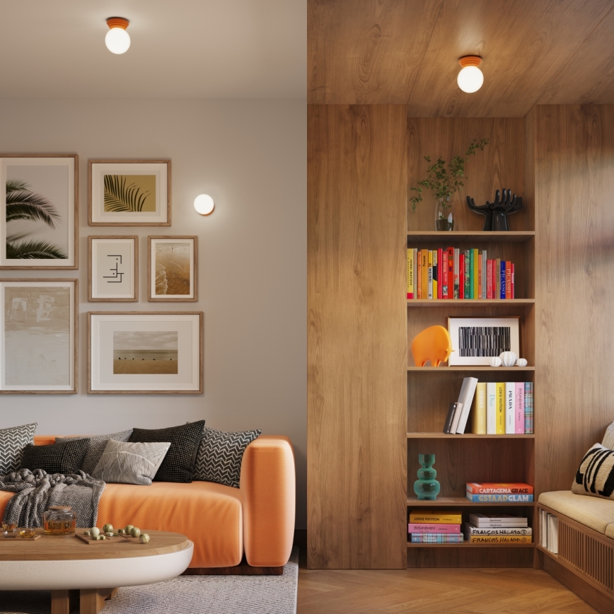 Aplique de pared para baño ZORI 1xG9/8W/230V IP44 naranja