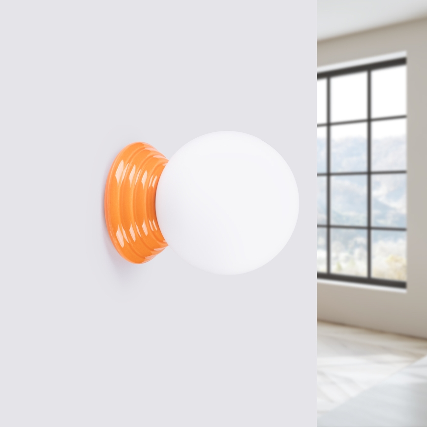 Aplique de pared para baño ZORI 1xG9/8W/230V IP44 naranja
