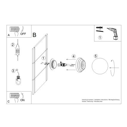 Aplique de pared para baño ZORI 1xG9/8W/230V IP44 azul