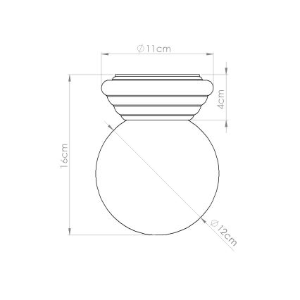 Lámpara de techo para baño ZORI 1xG9/8W/230V Ø 12 cm IP44 amarilla
