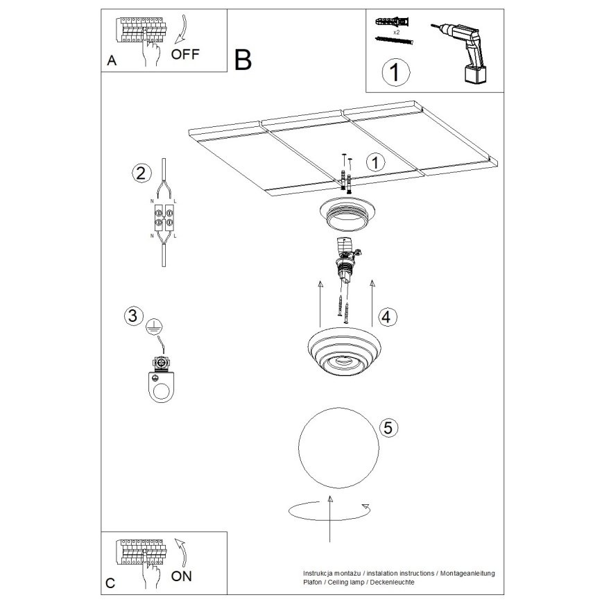 Lámpara de techo para baño ZORI 1xG9/8W/230V Ø 12 cm IP44 amarilla