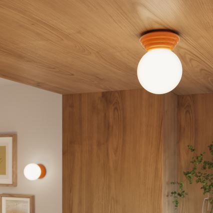 Lámpara de techo para baño ZORI 1xG9/8W/230V Ø 12 cm IP44 naranja