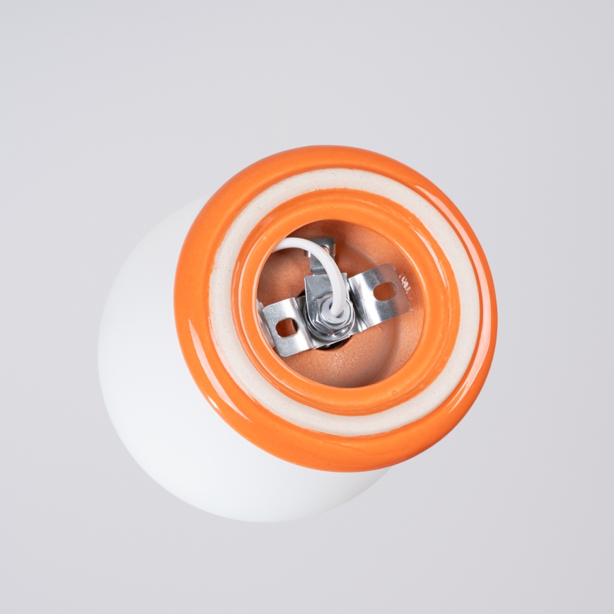 Lámpara de techo para baño ZORI 1xG9/8W/230V Ø 12 cm IP44 naranja