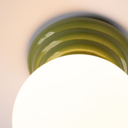 Lámpara de techo para baño ZORI 1xG9/8W/230V Ø 12 cm IP44 verde