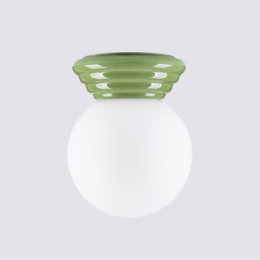 Lámpara de techo para baño ZORI 1xG9/8W/230V Ø 12 cm IP44 verde