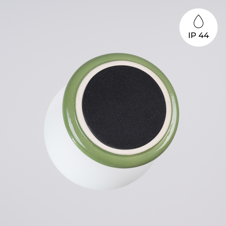 Lámpara de techo para baño ZORI 1xG9/8W/230V Ø 12 cm IP44 verde