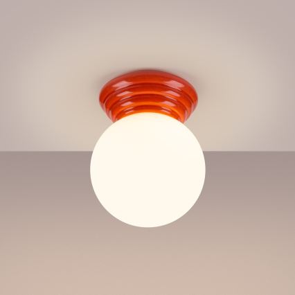 Lámpara de techo para baño ZORI 1xG9/8W/230V Ø 12 cm IP44 rosa