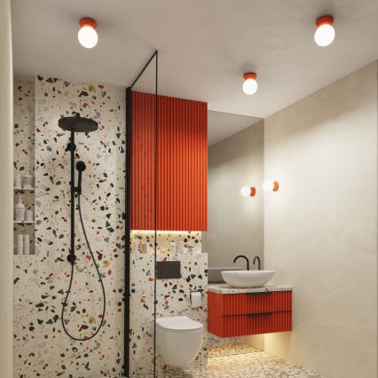 Lámpara de techo para baño ZORI 1xG9/8W/230V Ø 12 cm IP44 rosa