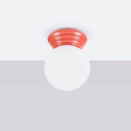 Lámpara de techo para baño ZORI 1xG9/8W/230V Ø 12 cm IP44 rosa