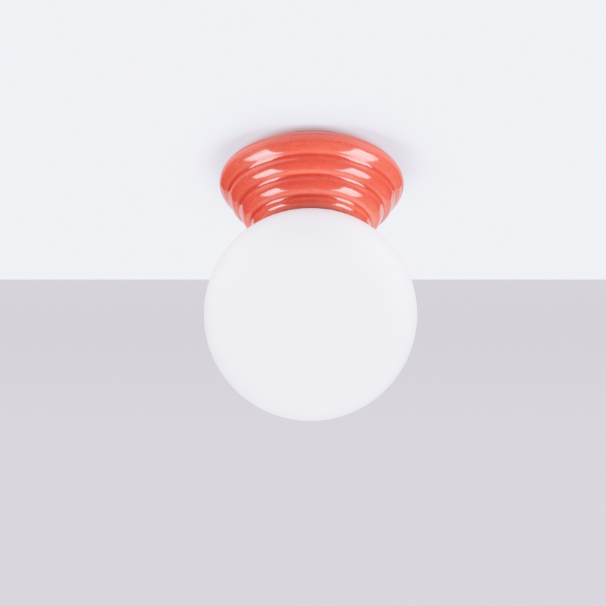 Lámpara de techo para baño ZORI 1xG9/8W/230V Ø 12 cm IP44 rosa