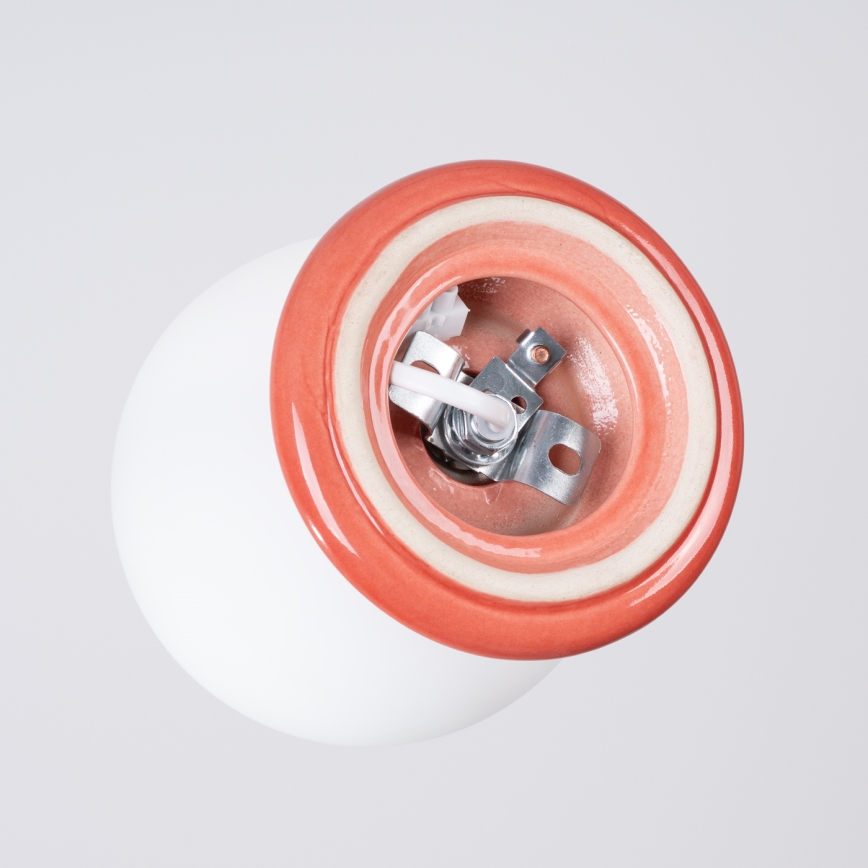 Lámpara de techo para baño ZORI 1xG9/8W/230V Ø 12 cm IP44 rosa