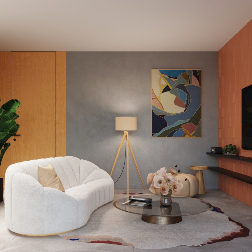 Lámpara de pie NATT 1xE27/15W/230V taupe