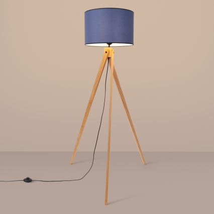 Lámpara de pie NATT 1xE27/15W/230V azul