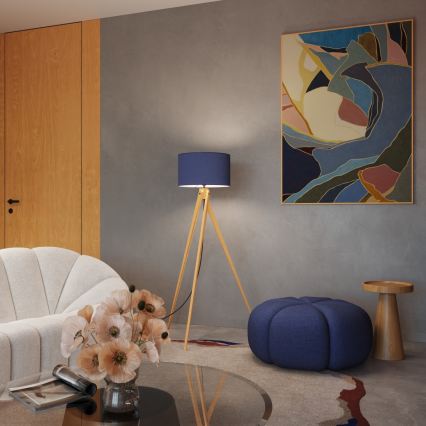 Lámpara de pie NATT 1xE27/15W/230V azul