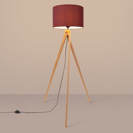 Lámpara de pie NATT 1xE27/15W/230V roja