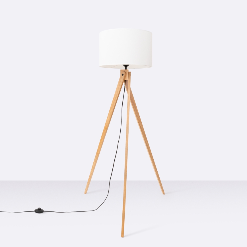 Lámpara de pie NATT 1xE27/15W/230V blanca