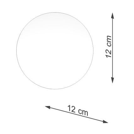 Pantalla de repuesto para foco y lámpara de mesa BOOMO G9 diá. 12 cm blanco
