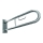 Soporte 10,3x25,3 cm acero inoxidable/plateado