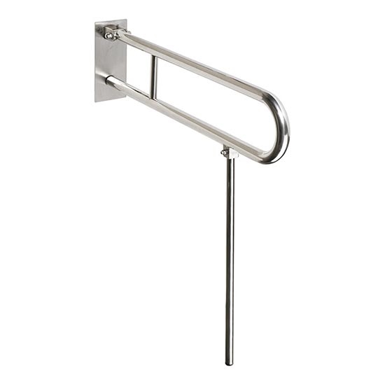 Soporte 10x80 cm acero inoxidable/plateado