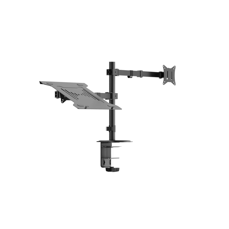 Soporte ajustable para monitor y portátil LEVANO negro