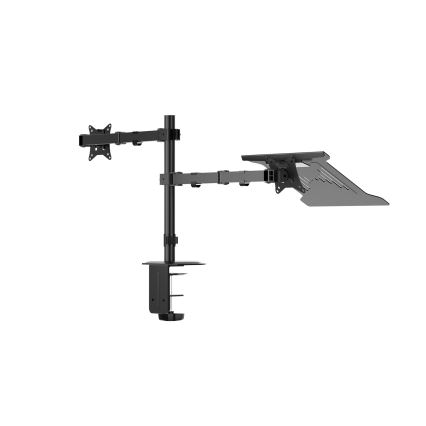 Soporte ajustable para monitor y portátil LEVANO negro