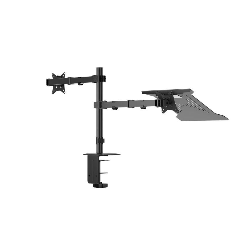 Soporte ajustable para monitor y portátil LEVANO negro
