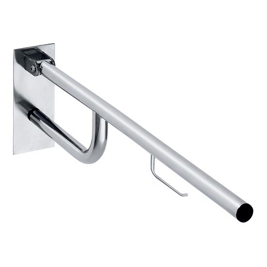 Soporte con abrazadera 10,3 x 25,3 cm, acero inoxidable/plateado