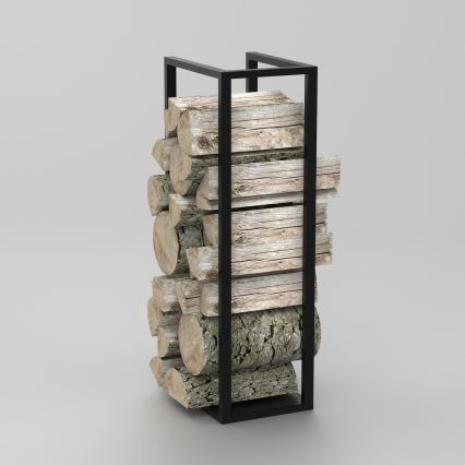 Soporte metálico de madera 100x30 cm negro