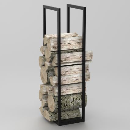 Soporte metálico de madera 120x40 cm negro