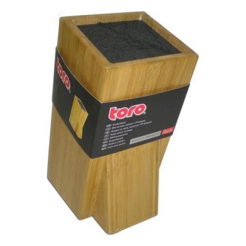 Soporte para cuchillos con inserto flexible 23,8x11 cm bambú