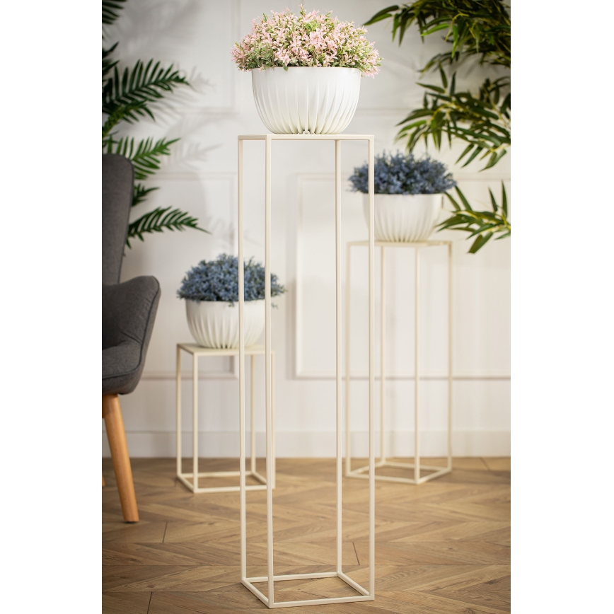 Soporte para flores 100x24 cm color crema