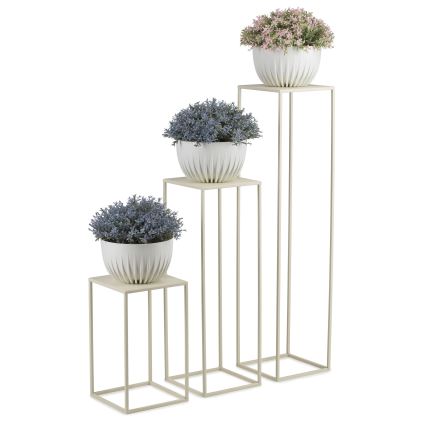 Soporte para flores 100x24 cm color crema