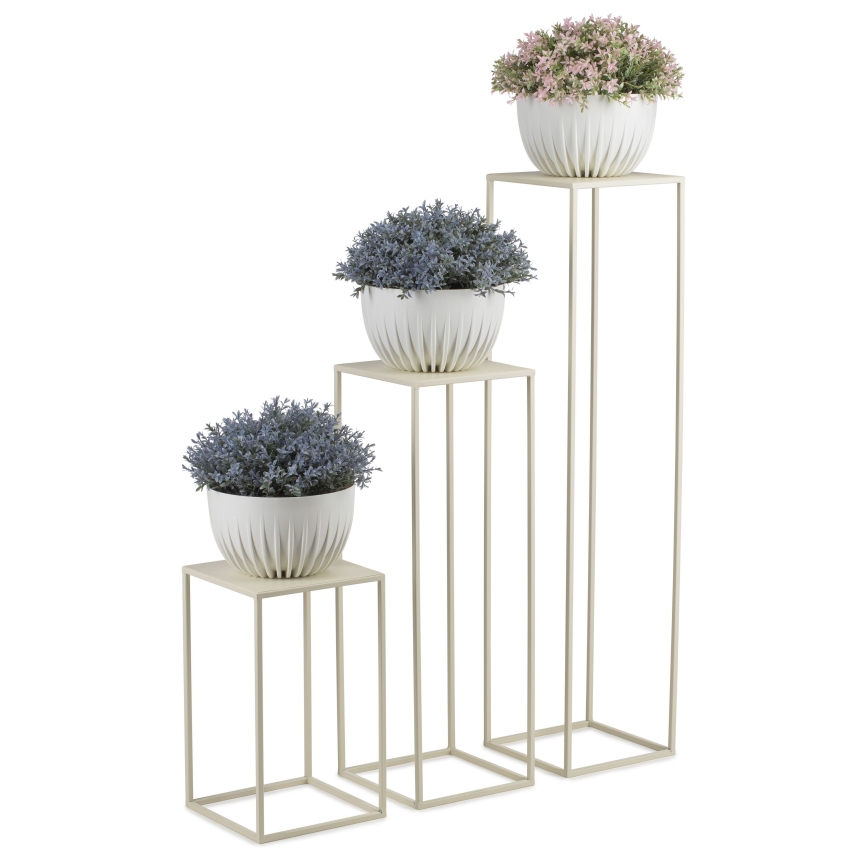 Soporte para flores 100x24 cm color crema