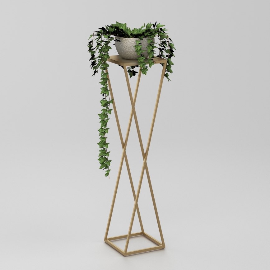 Soporte para flores 100x24 cm dorado