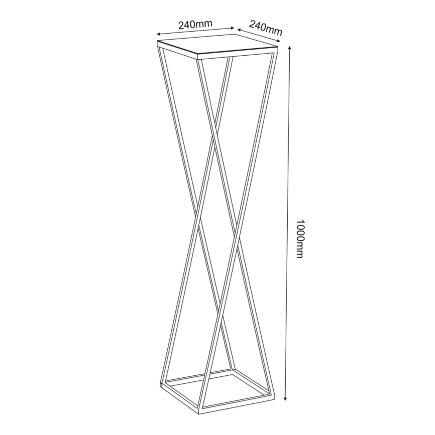 Soporte para flores 100x24 cm dorado