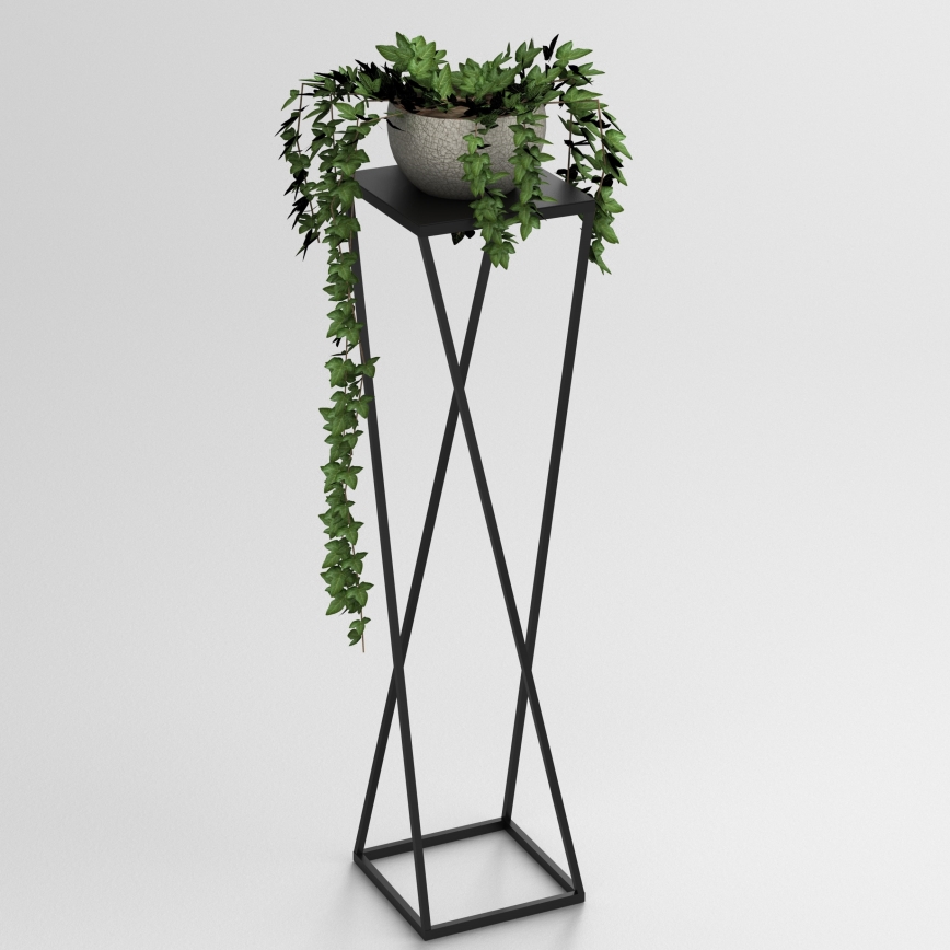 Soporte para flores 100x24 cm negro