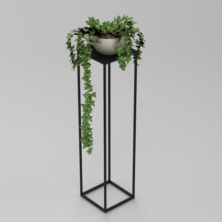 Soporte para flores 100x24 cm negro