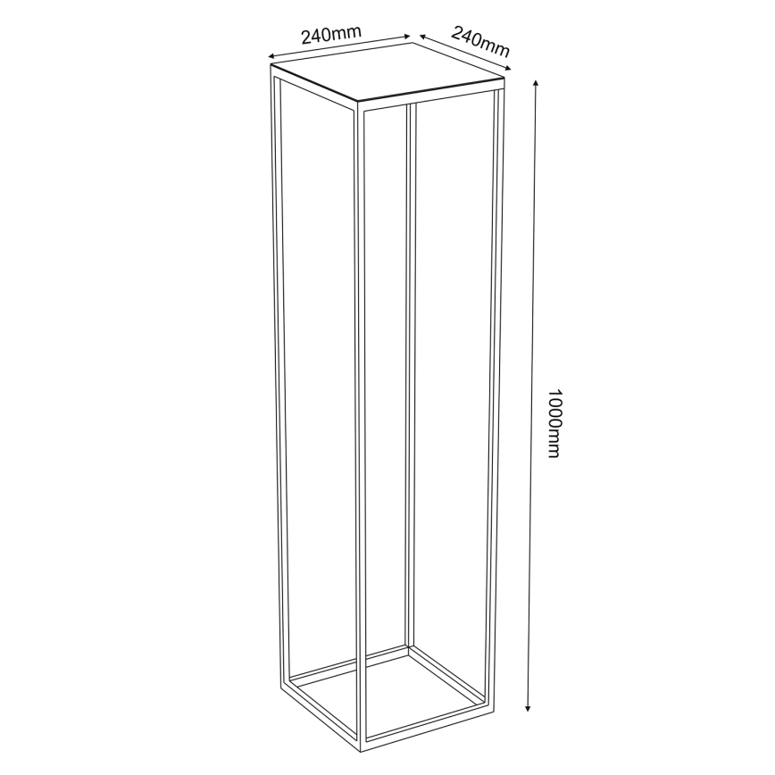 Soporte para flores 100x24 cm negro